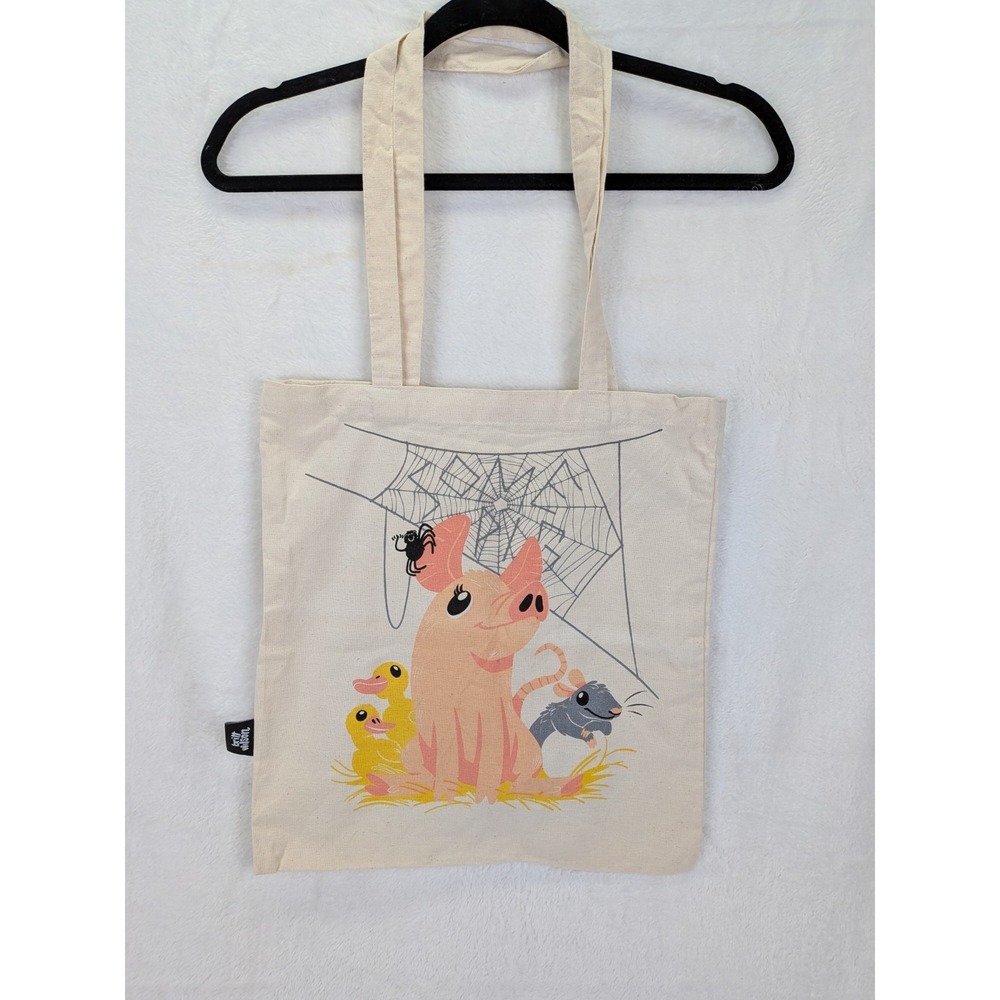 Charlotte's Web Canvas Tote Bag Books Library Cartoon Owl Crate Halloween Treat